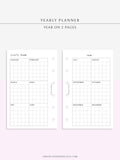 Y105 | Year on 2 Pages, Grid Layout