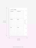 Y105 | Year on 2 Pages, Grid Layout