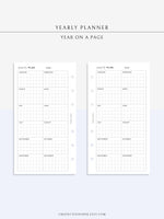 Y106 | Year on a Page, Grid Layout