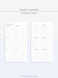 Y105 | Year on 2 Pages, Grid Layout