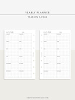 Y106 | Year on a Page, Grid Layout