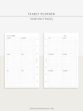 Y105 | Year on 2 Pages, Grid Layout