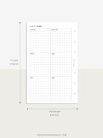 Y105 | Year on 2 Pages, Grid Layout