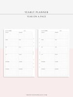 Y106 | Year on a Page, Grid Layout